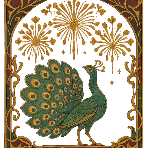 Peacock Spirit with firework