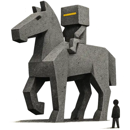 Cube with horse