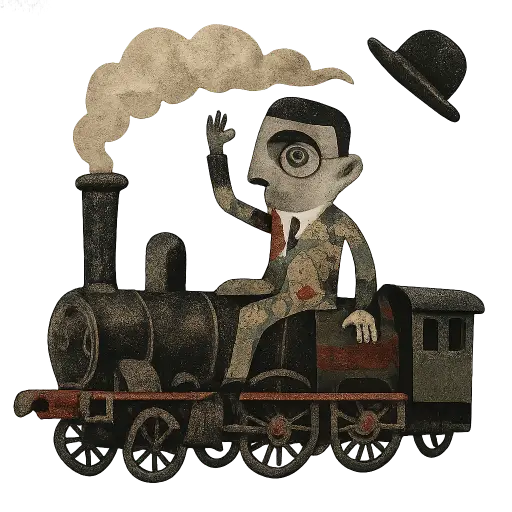 Gentleman with train