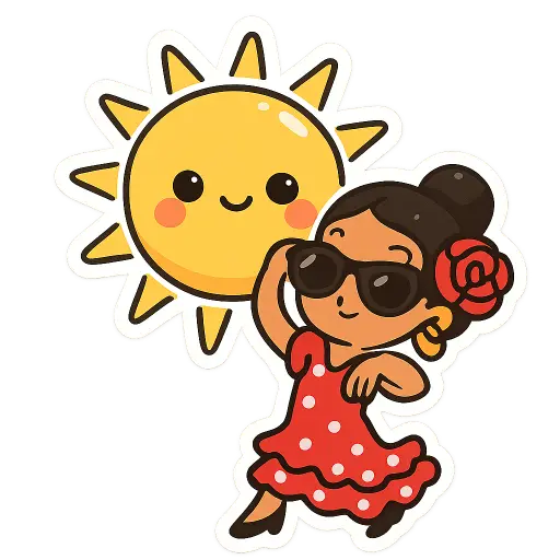 Flamenco Dancer with sun