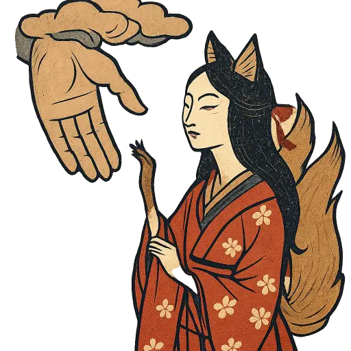 Kitsune with hand